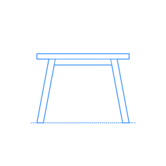 Furniture Benches Ikea Skogsta Bench Small Contour Svg Vector, Free Vectors File